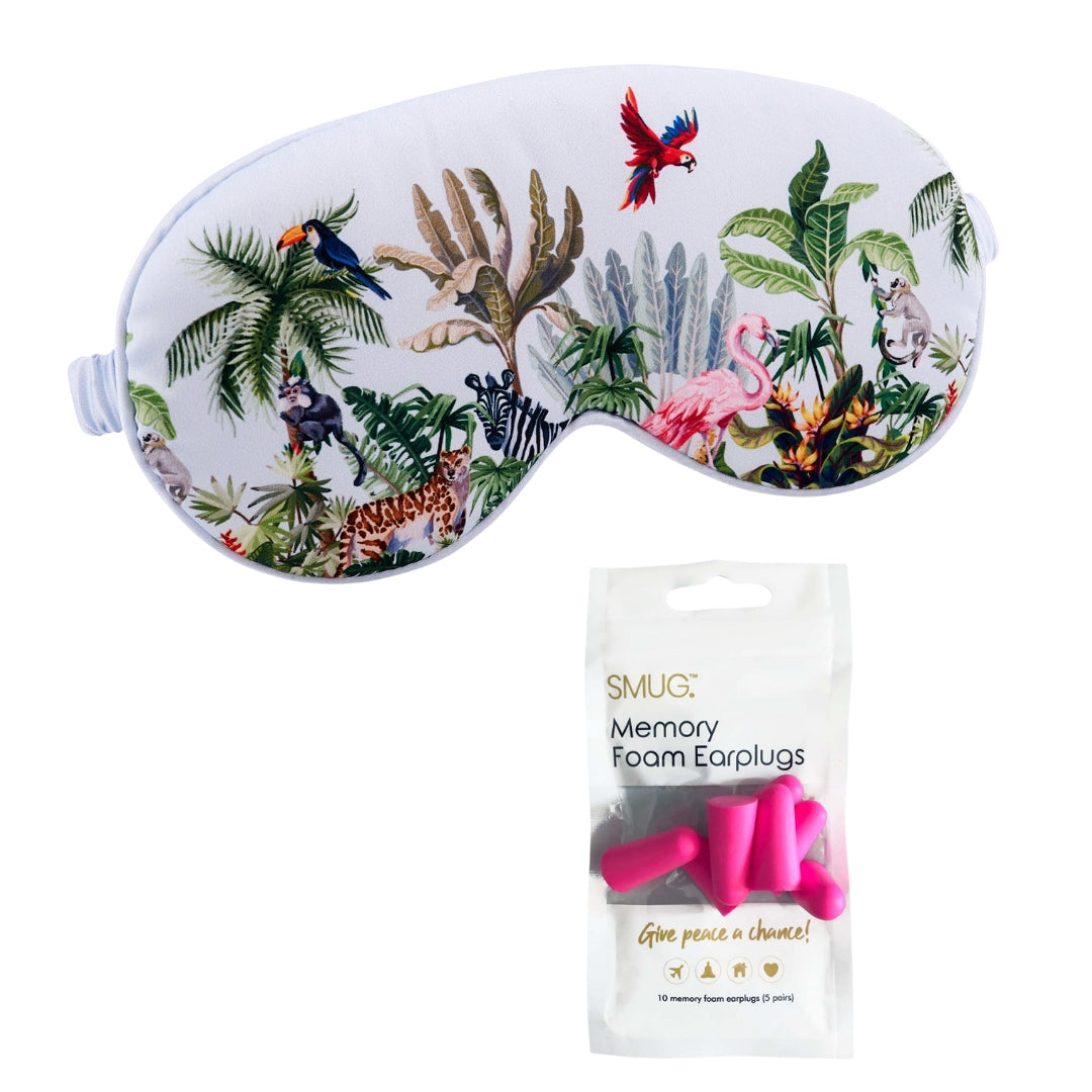 Satin Sleep Mask - Jungle Print