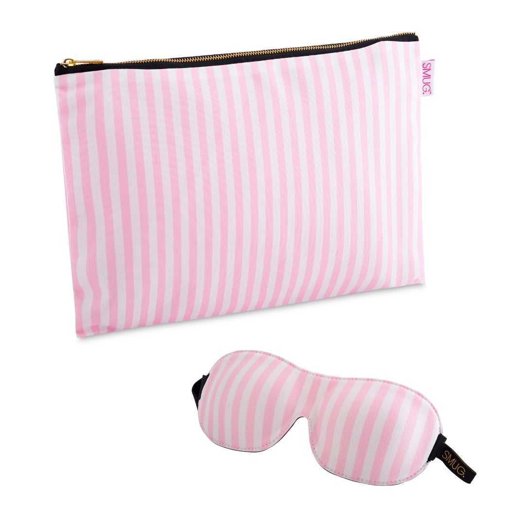 Contoured Sleep Mask & Accessories Bag Set - Candy Shop Print