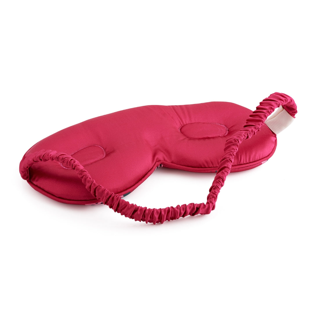 Cloud Padded Satin Sleep Mask - Strawberry Dreams