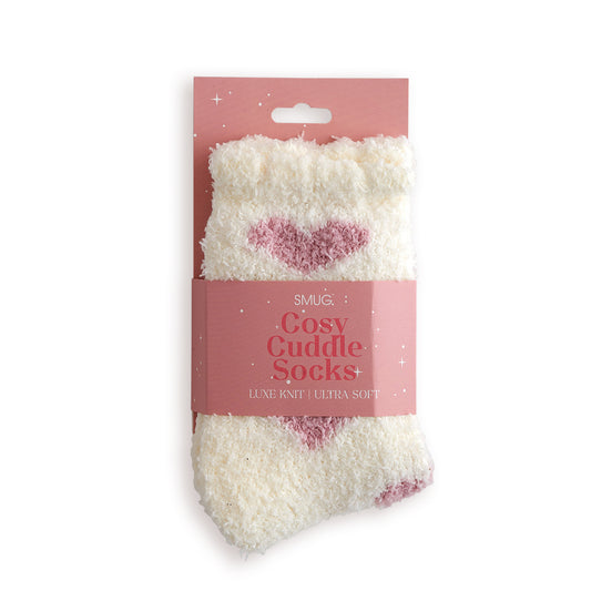 Cosy Cuddle Socks, Pink Hearts
