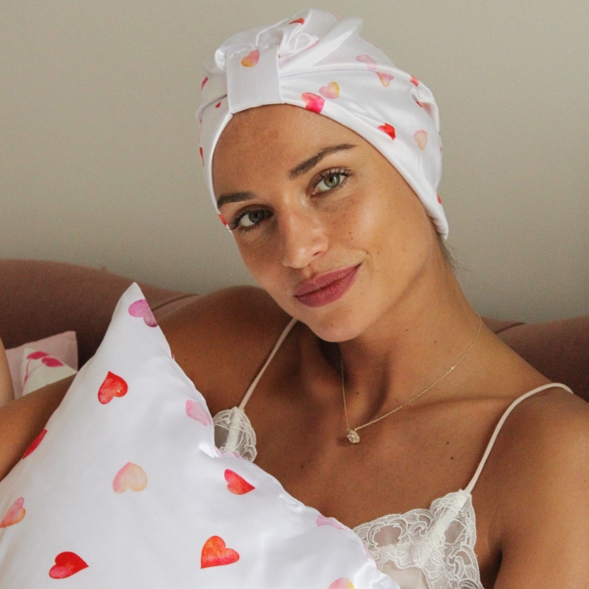 Soft Satin Pillowcase Set, Loveheart