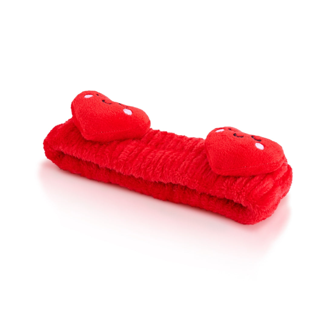 Novelty Spa Headband - Red Hearts