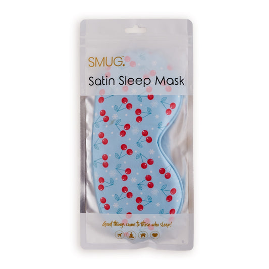 Satin Sleep Mask - Frosted Cherry Print