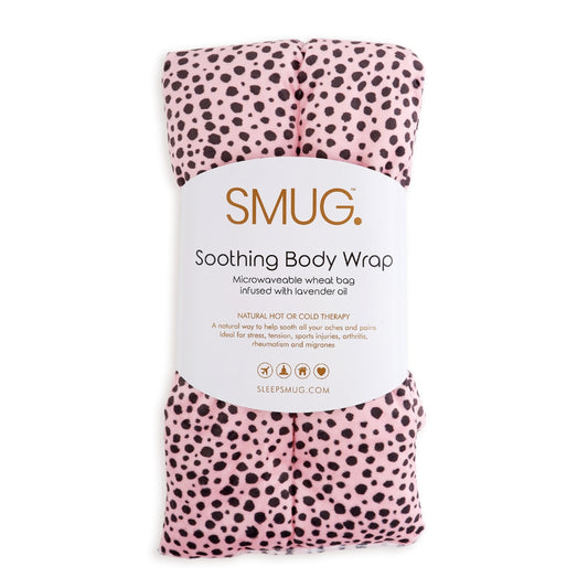 Soothing Body Wrap Wheat Bag Infused with Lavender Oil - Pink Dalmatian
