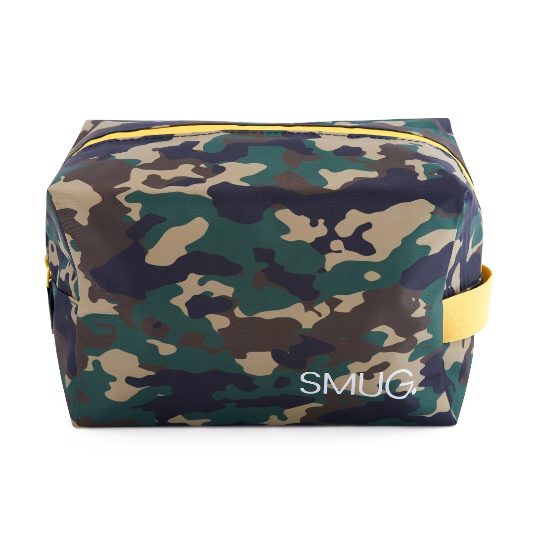Waterproof Wash Bag | Large Travel Wash Bag | Green Camo