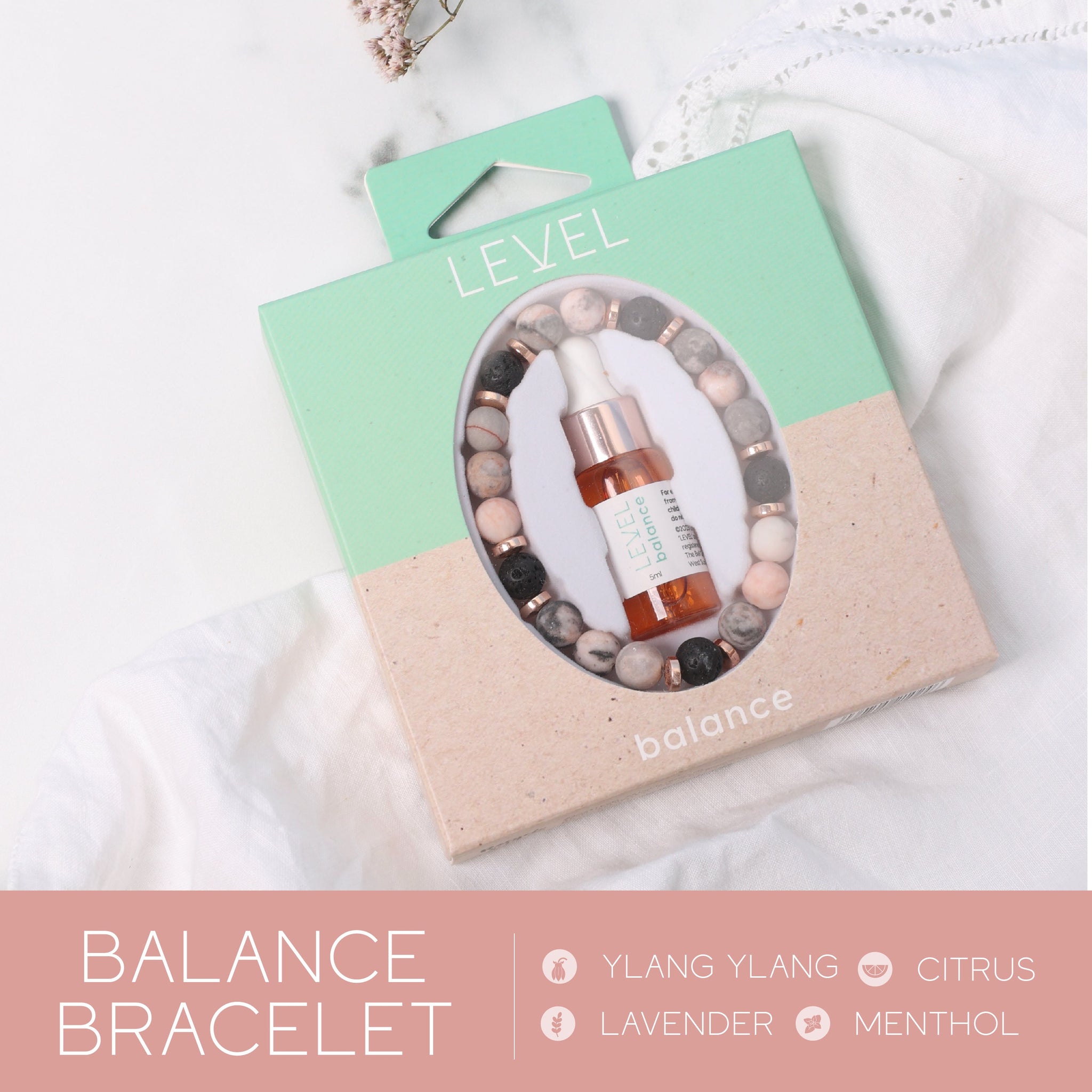 Lava Bead Aromatherapy Bracelet Set - Balance & Centre