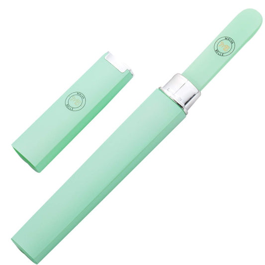 Crystal Glass Nail File with Protective Case - Pastel Green, 2mm