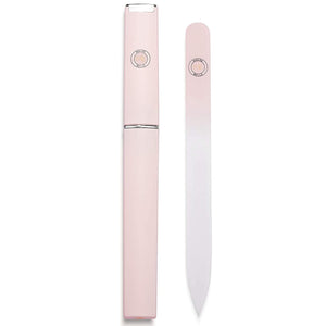 Crystal Glass Nail File with Protective Case - Pink, 2mm