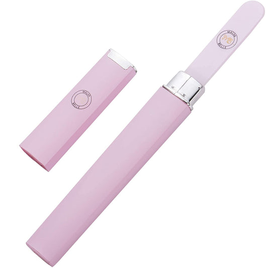 Crystal Glass Nail File with Protective Case - Pastel Lilac, 2mm