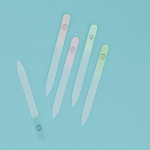 Crystal Glass Nail File with Protective Case - Mint, 3mm