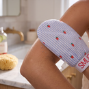 Exfoliating Mitt, Strawberry Stripe