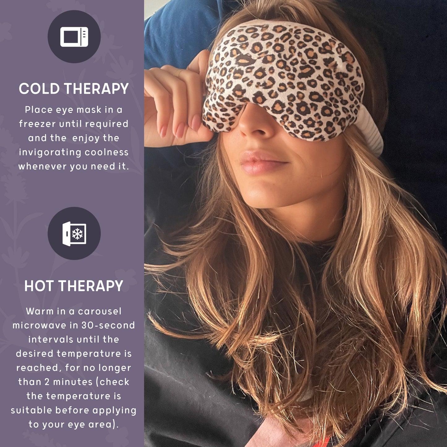 Lavender Deep Pressure Therapy Eye Mask - Leopard Print