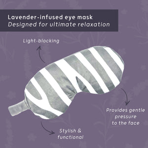 Lavender Deep Pressure Therapy Eye Mask - Zebra Print