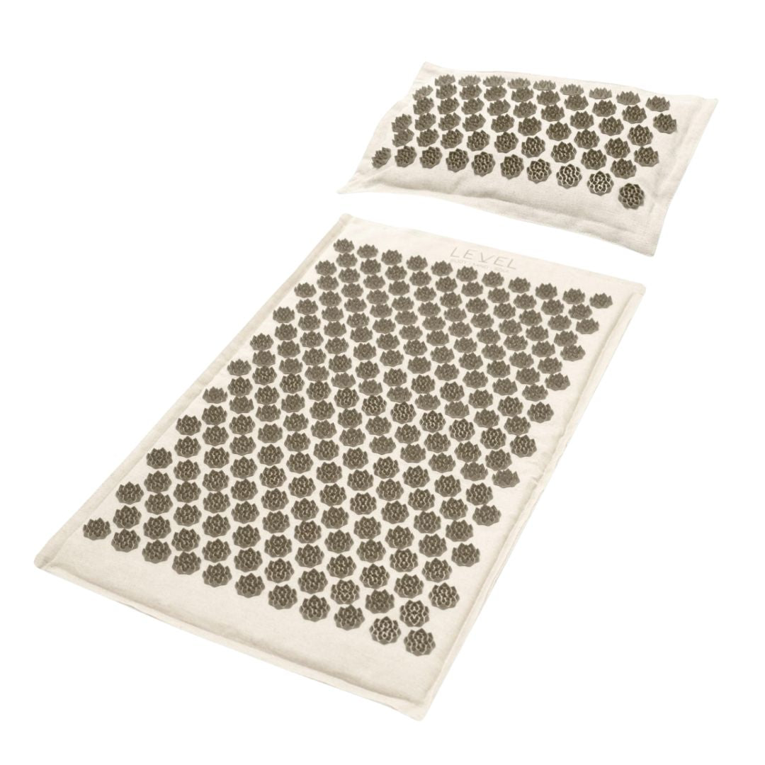 Premium Linen & Coconut Acupressure Mat & Pillow with Carry Bag