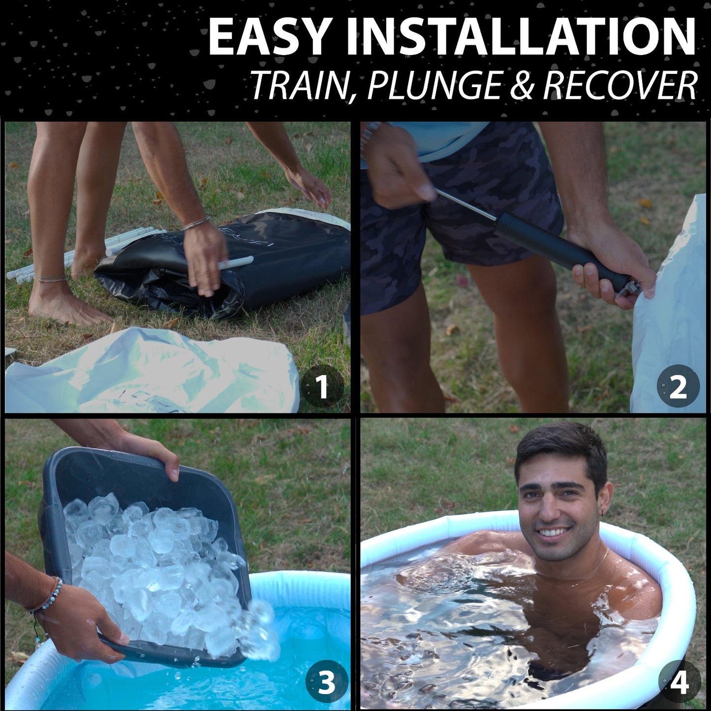 Portable Ice Bath - Black