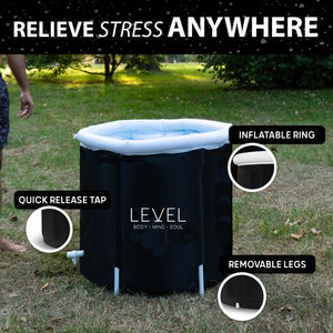 Portable Ice Bath & Fitness Kit - Black