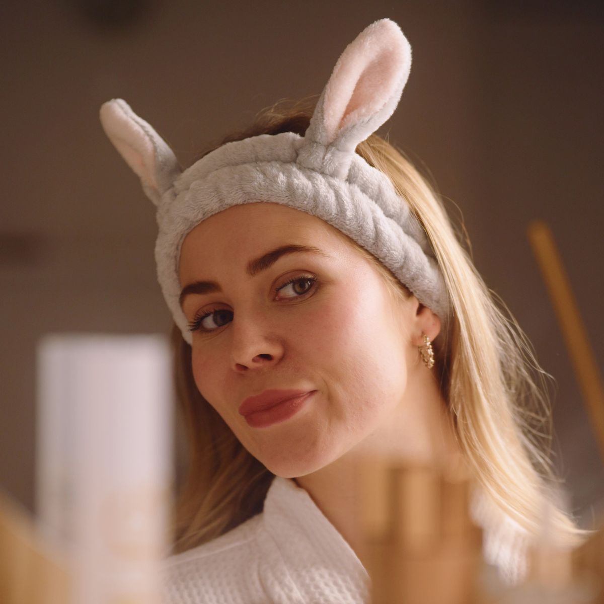 Bunny Spa Headband - Grey