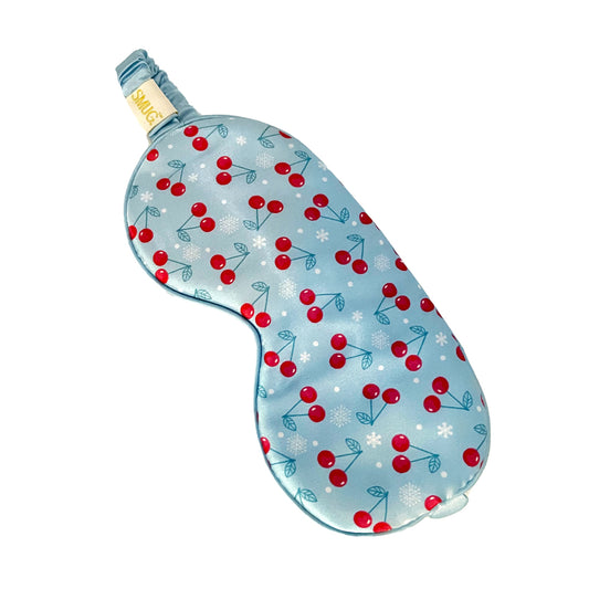 Satin Sleep Mask - Frosted Cherry Print