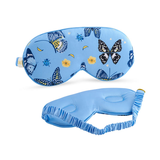 Cloud Padded Satin Sleep Mask - Butterflies