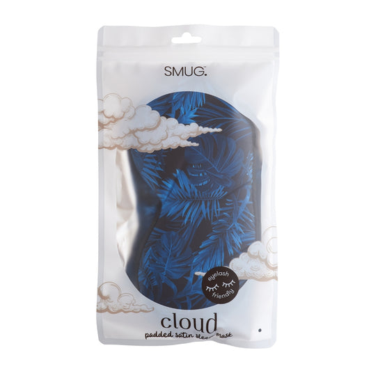 Cloud Padded Satin Sleep Mask - Palm Noir