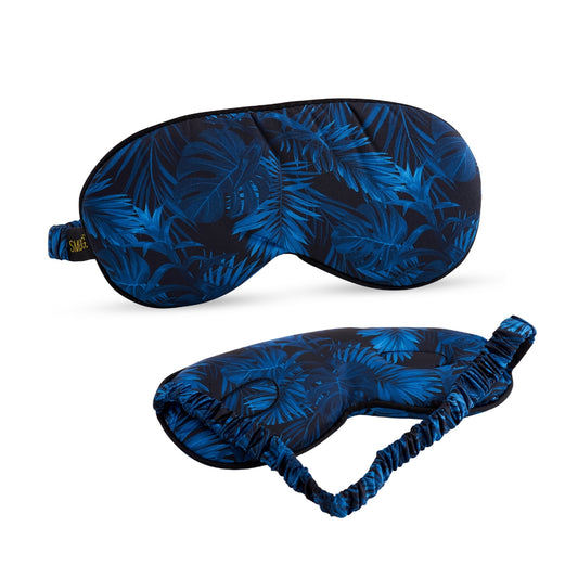 Cloud Padded Satin Sleep Mask - Palm Noir