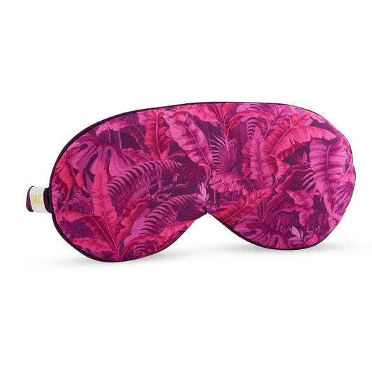 Cloud Padded Satin Sleep Mask - Pink Fern