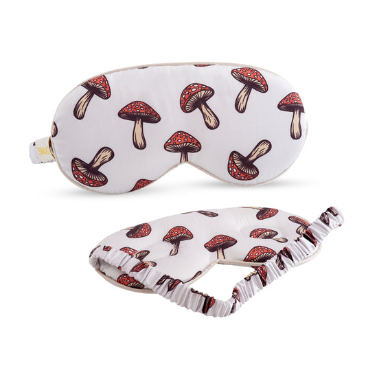 Cloud Padded Satin Sleep Mask - Toadstool