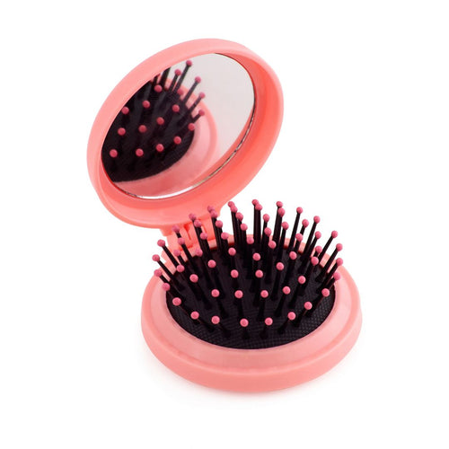 Compact Hair Brush & Mirror