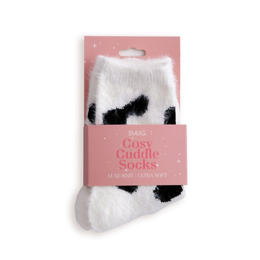 Cosy Cuddle Socks, Cow Print