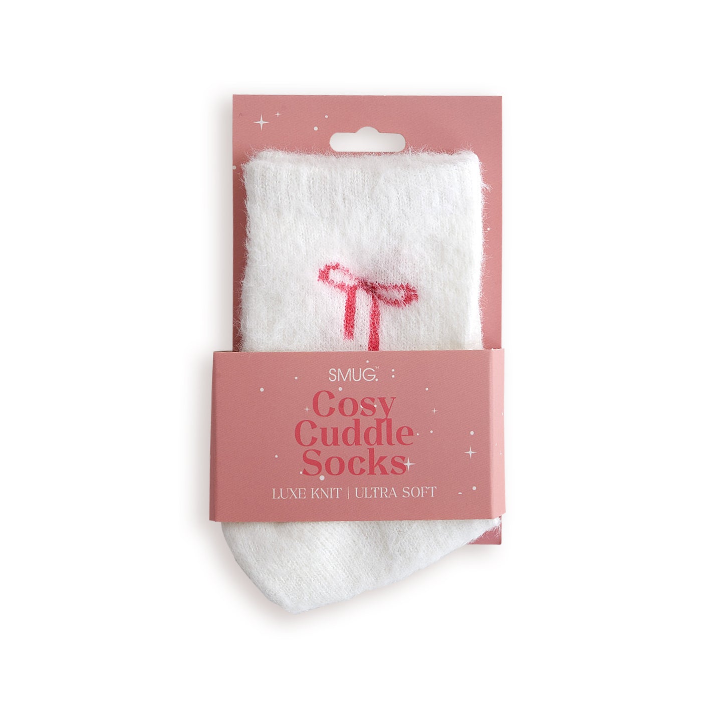 Cosy Cuddle Socks, Pink Bows