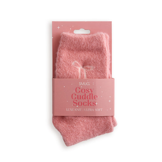 Cosy Cuddle Socks, White Bows