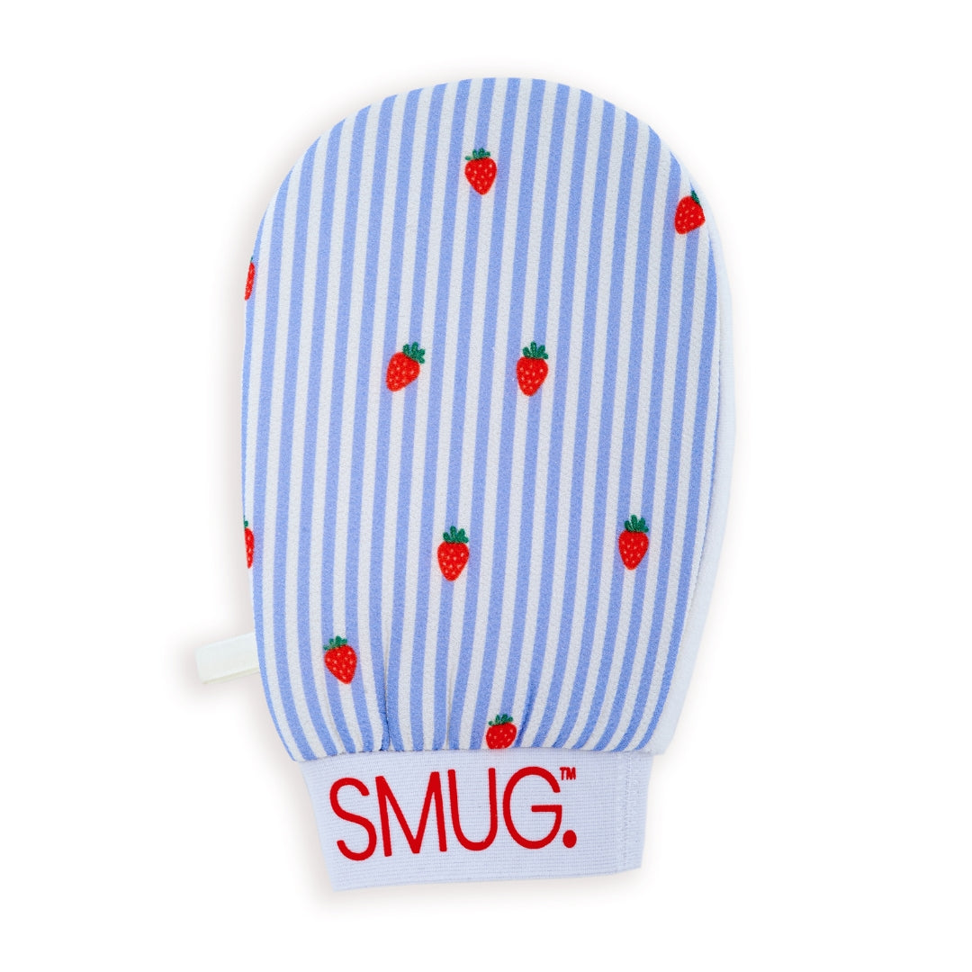 Exfoliating Mitt, Strawberry Stripe
