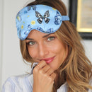 Cloud Padded Satin Sleep Mask - Butterflies Print