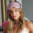 Cloud Padded Satin Sleep Mask - Mocha Bows Print