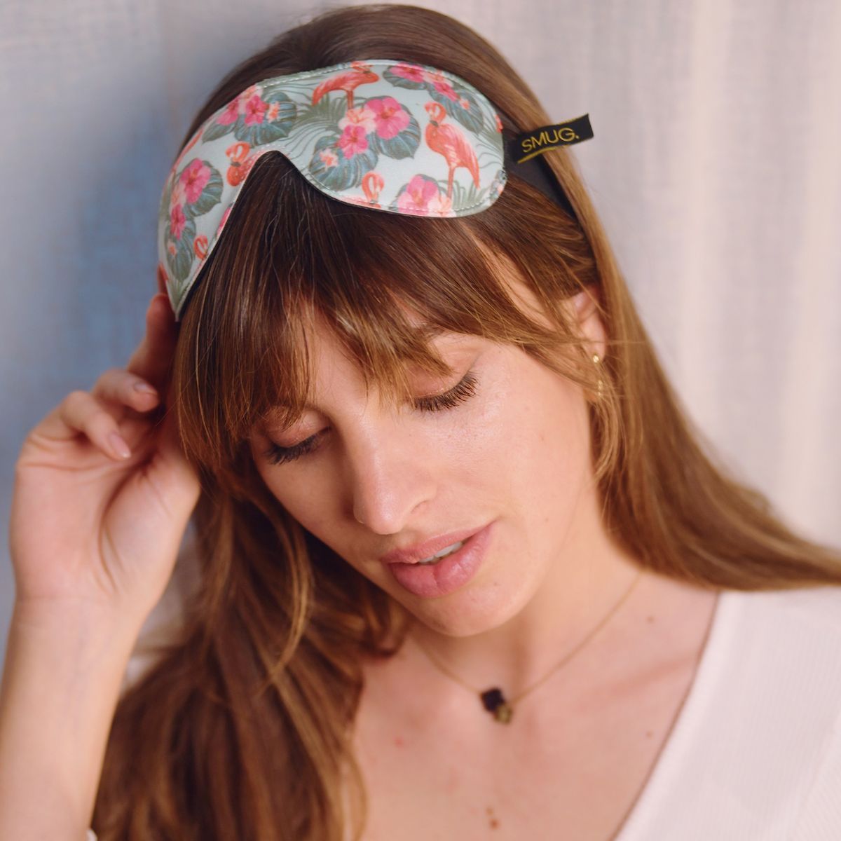 Contoured 3D Blackout Sleep Mask - Flamingo Print