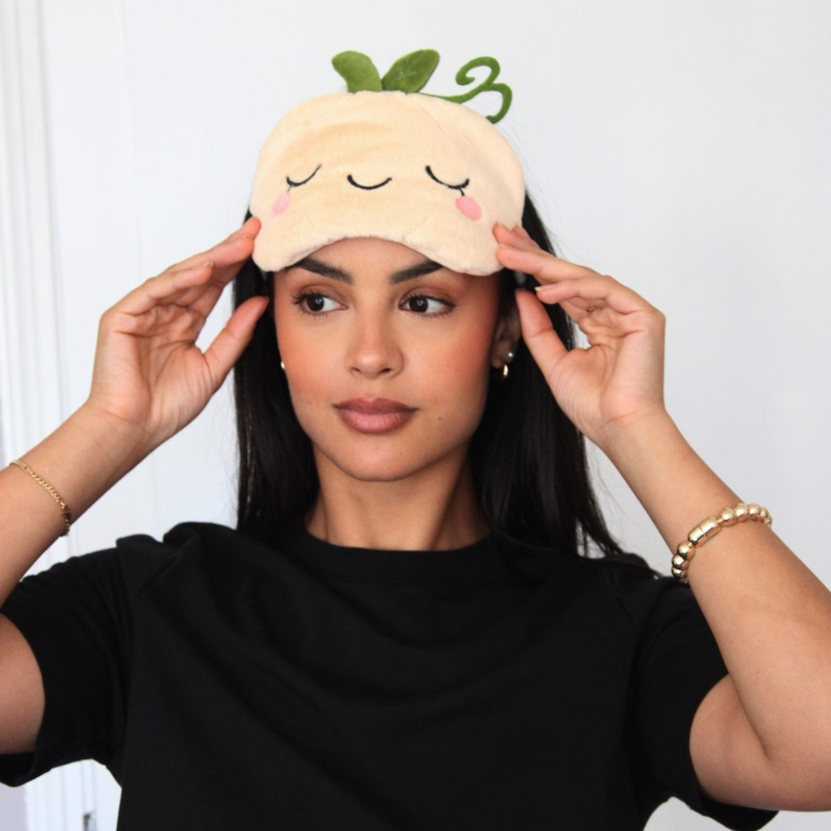 Halloween Novelty Plush Sleep Mask - Pumpkin
