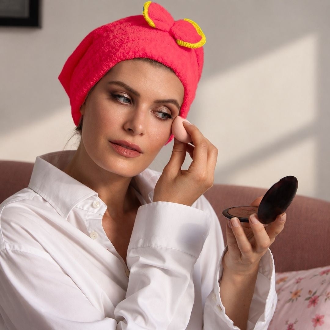 Microfibre Hair Towel Cap, Hot Pink