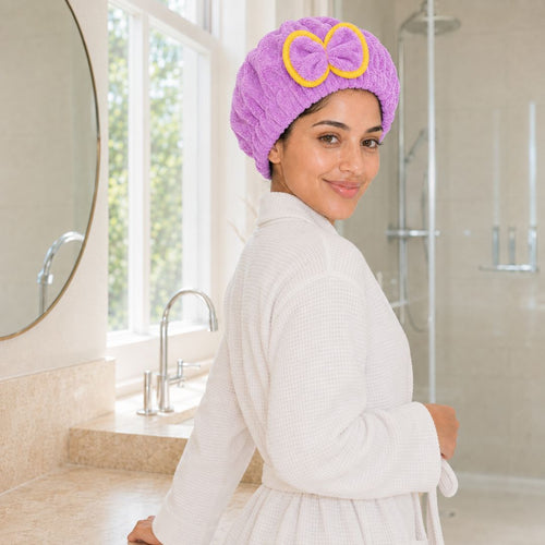 Microfibre Hair Towel Cap, Lilac