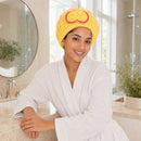 Microfibre Hair Towel Cap, Yellow