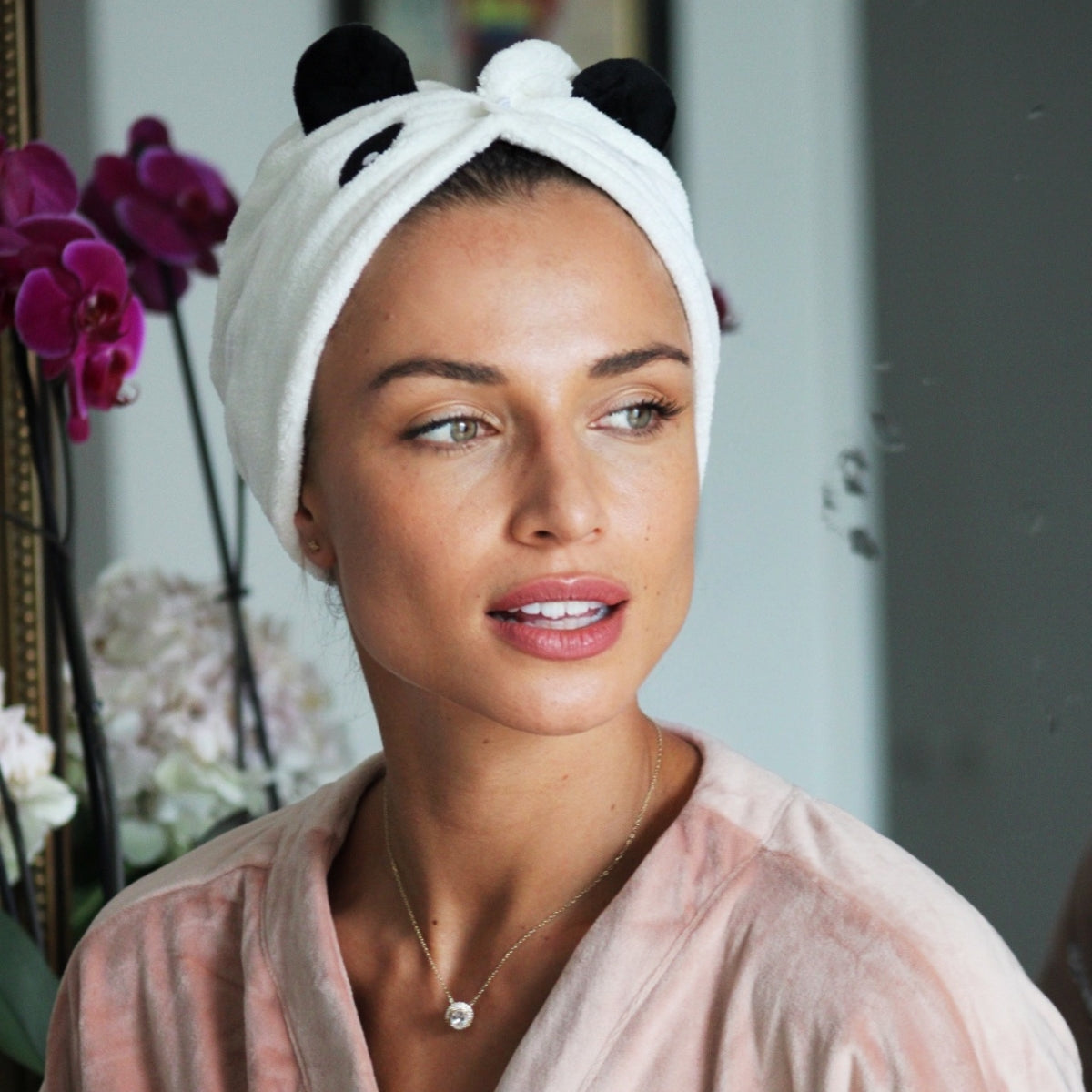 Novelty Hair Towel Wrap, Panda