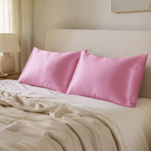 Soft Satin Pillowcase Set, Blush