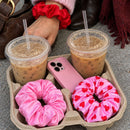 Cloud Satin Hair Scrunchie Set (set of 3) - Sweetheart