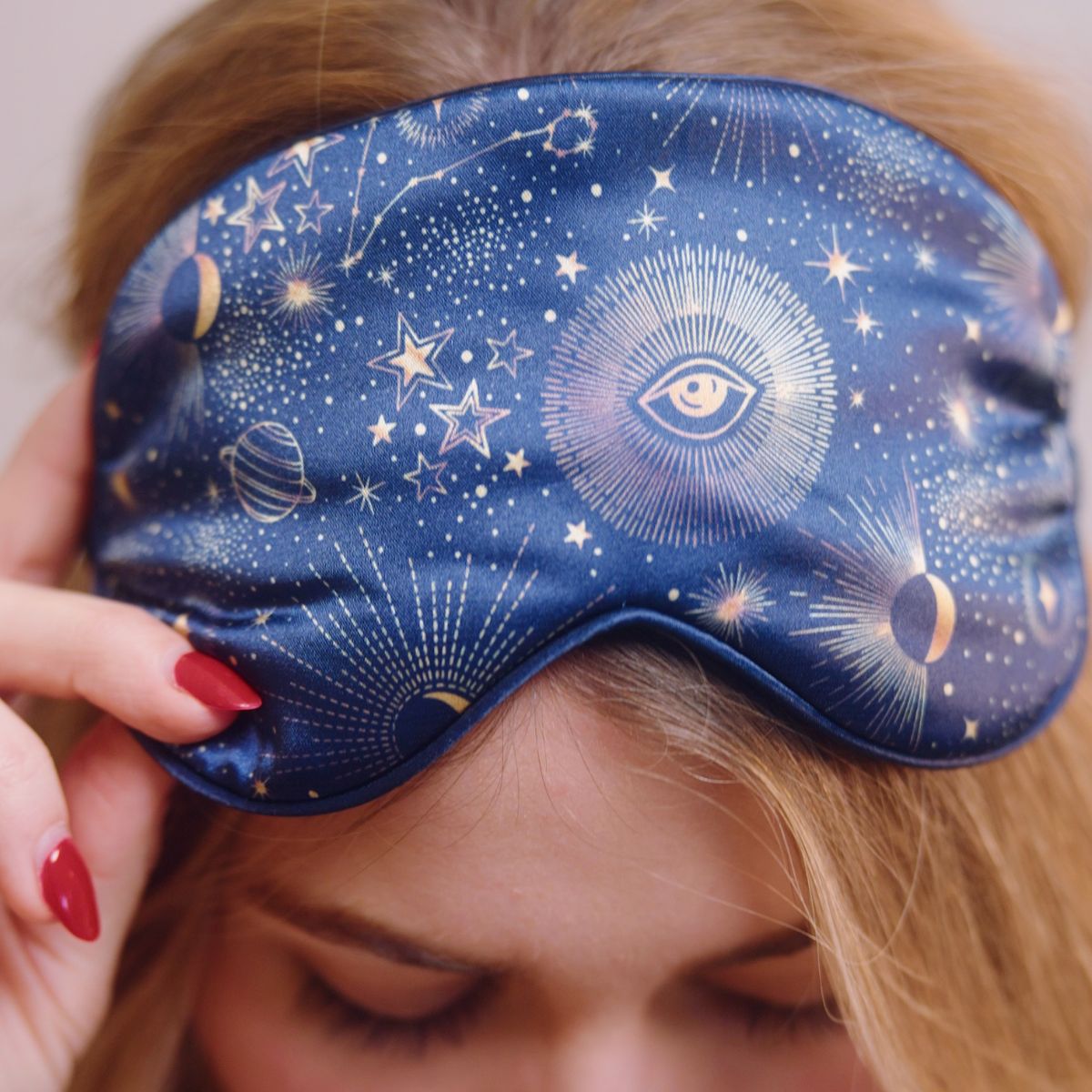 Satin Sleep Mask - Blue Celestial