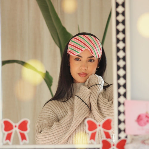 Satin Sleep Mask - Sweet Shop Print