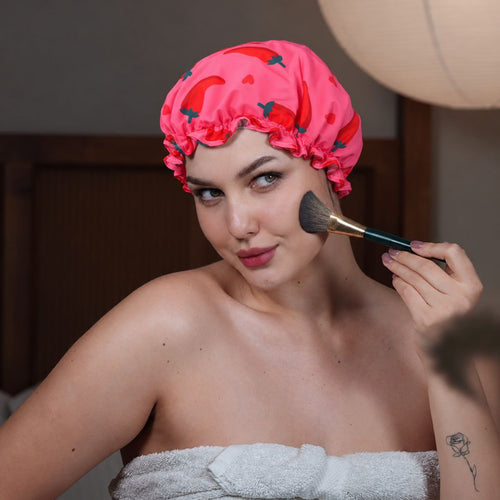 Shower Cap - Chilli Pepper Print