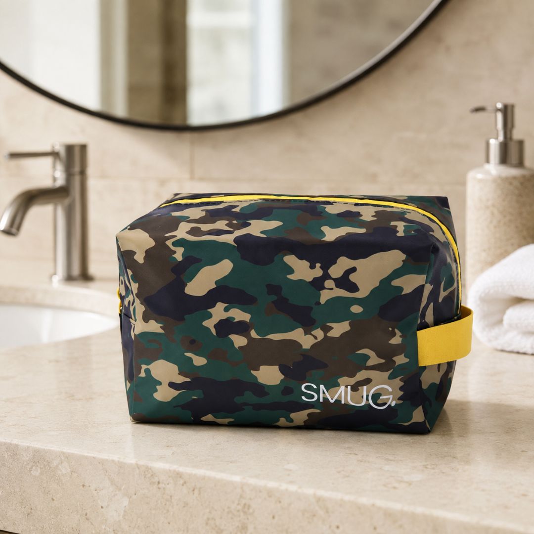 Wash Bag - Green Camo Print
