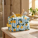 Wash Bag - Lemon Stripe