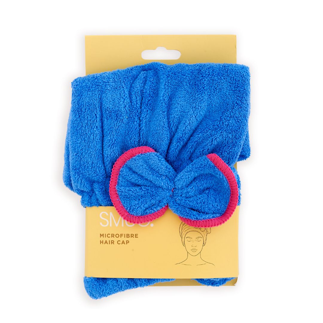 Microfibre Hair Towel Cap, Blue