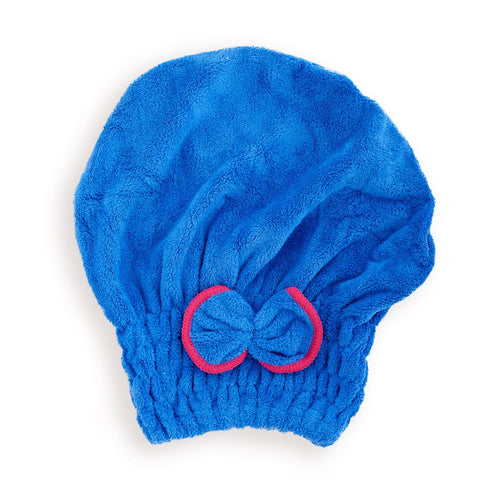 Microfibre Hair Towel Cap, Blue