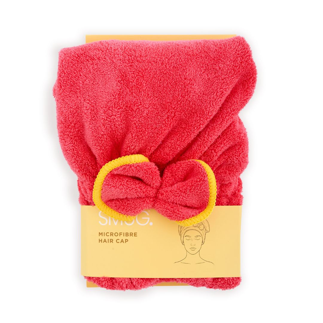 Microfibre Hair Towel Cap, Hot Pink